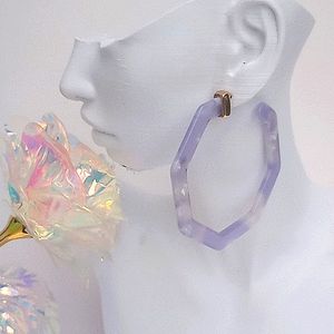 Acrylic Hoop Earrings